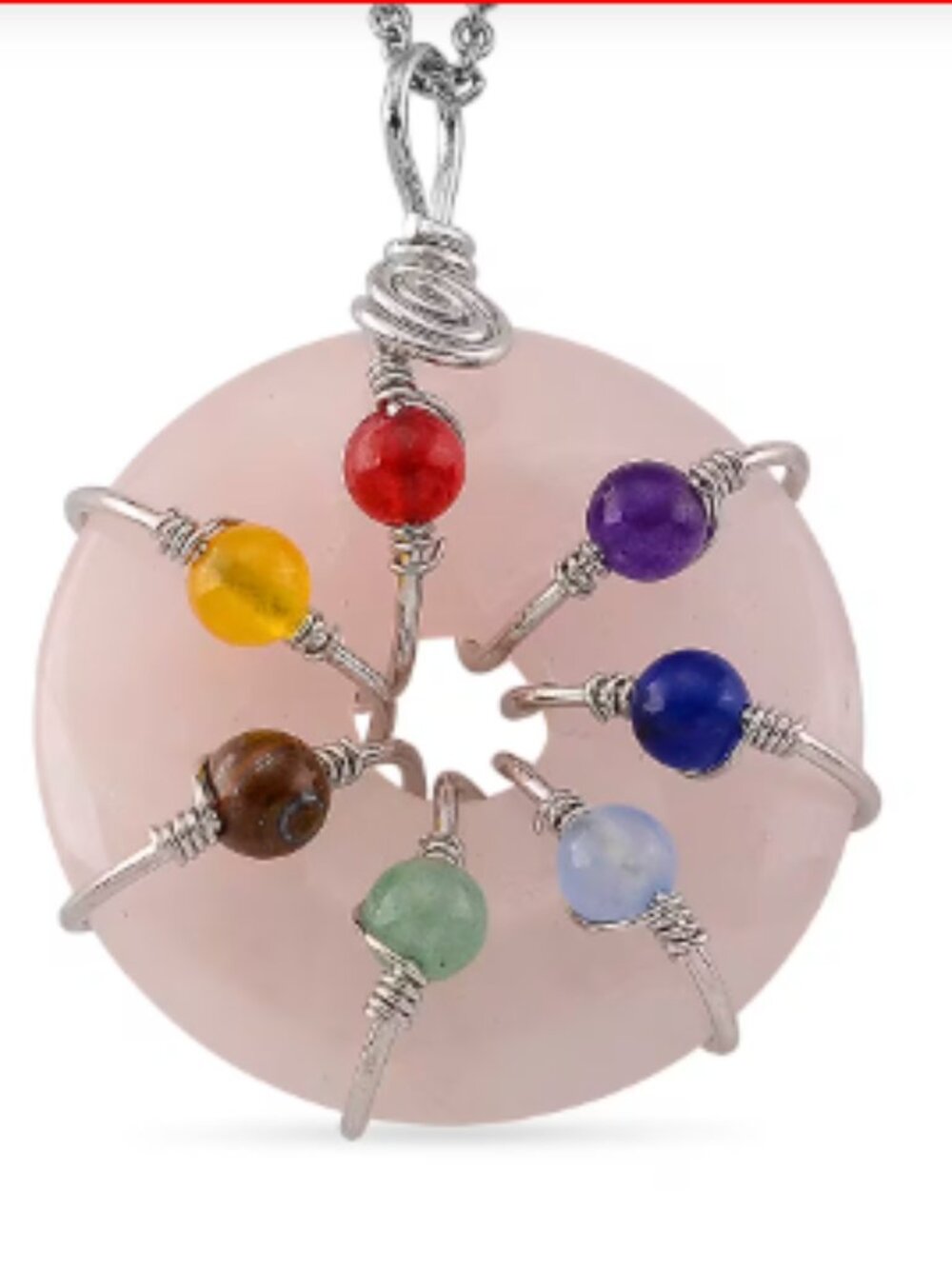 Rose Quartz and Multi Gemstone Pendant/Necklace
